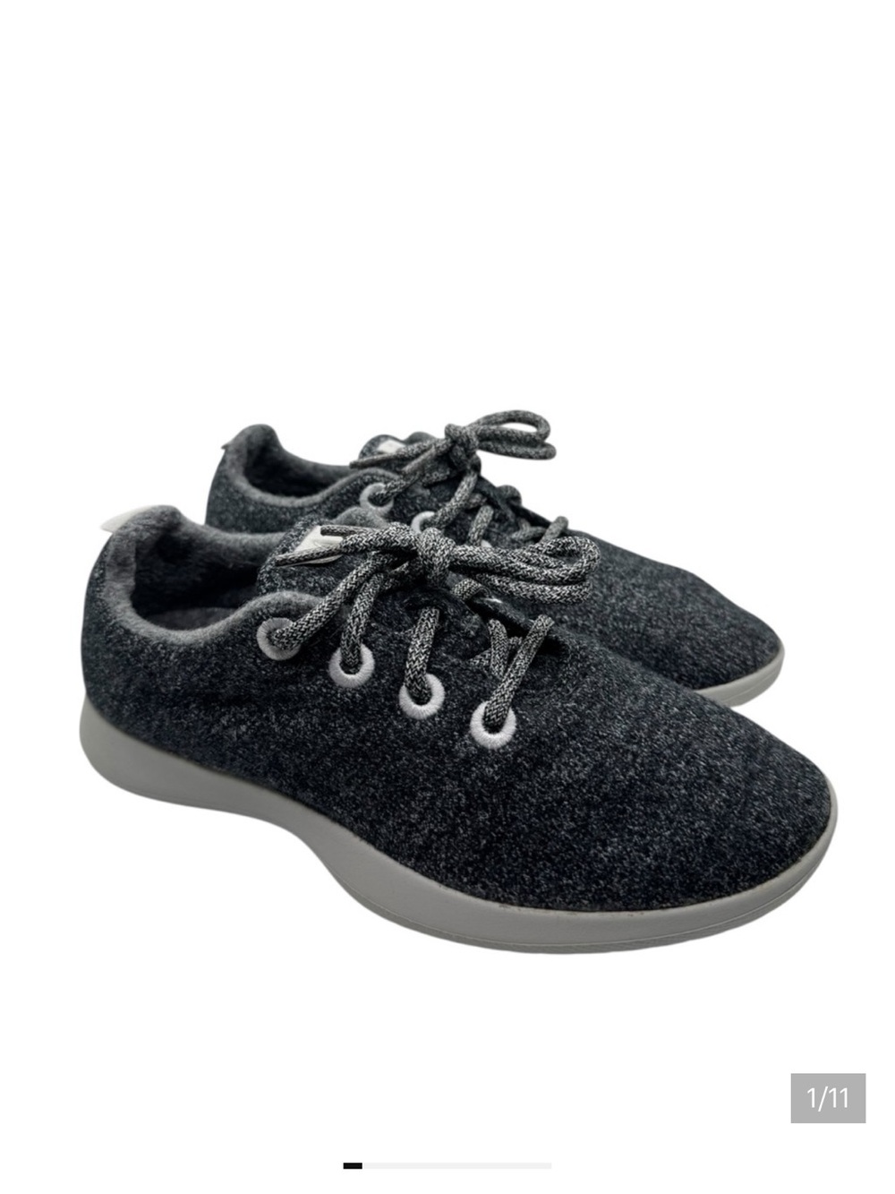Allbirds Wool Runners Womens 8 Gray Merino Wool Sneakers Shoes Lace Up